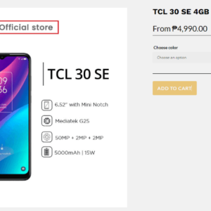 TCL 30 SE 4GB RAM 128GB storage Price in Pakistan