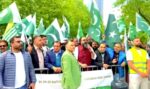 فرینکفرٹ میں بھارتی ایمبیسی کے سامنے اوورسیز پاکستانیوں کا زبردست احتجاجی مظاہرہ، بھارت کی جنگی پالیسی کی شدید مذمت