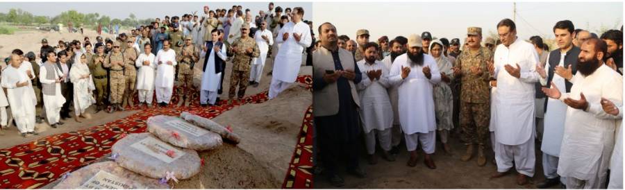 پوری قوم اپنے شہداء کے ورثاء کے ساتھ ہے: وزراء کی شہداء کی قبروں پر حاضری اور فاتحہ خوانی