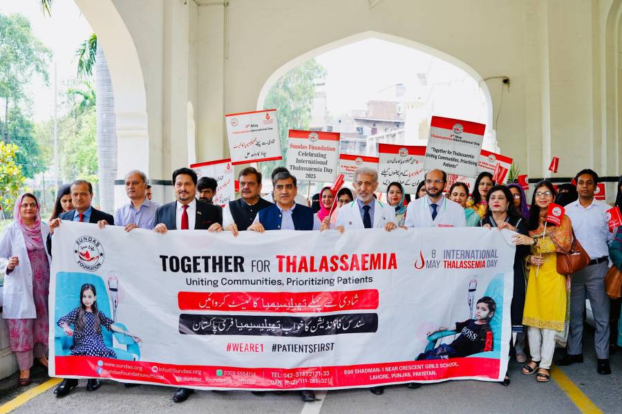 کنگ ایڈورڈ میڈیکل یونیورسٹی میں سندس فاؤنڈیشن کے زیر اہتمام تھیلیسیمیا پر سیمینار اور آگاہی واک، شادی سے قبل اسکریننگ لازمی قرار دینے پر زور