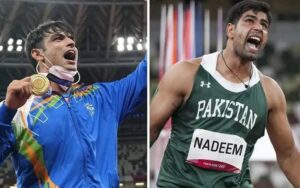 بھارتی جیولین تھرور نیرج چوپڑا پاکستان کے ارشد ندیم کیساتھ دیرینہ تعلقات سے مکر گئے۔