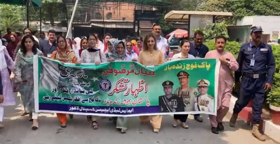 لیڈی ایچی سن ہسپتال میں ’’پاکستان زندہ باد سیمینار‘‘ اور ریلی، ڈاکٹرز، نرسنگ اسٹاف، پیرامیڈیکل اسٹاف اور سول سوسائٹی کے افراد کی بھرپور شرکت