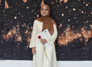 جرمنی میں مقیم عبیرہ ضیاء نے نوجوانوں کی فلاحی سرگرمیوں کے ساتھ ساتھ تعلیمی میدان میں لوہا منوایا