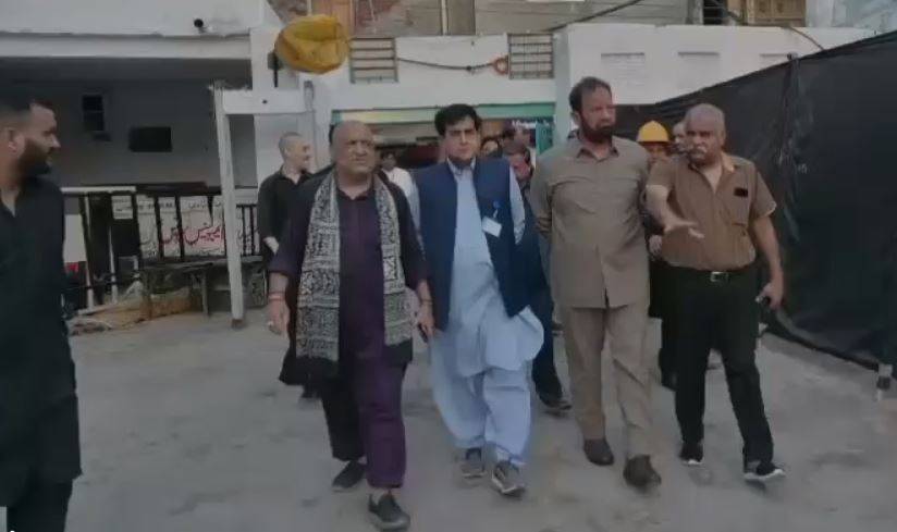چیف ایگزیکٹو لیسکو کا عاشورہ کے مرکزی جلوس کے روٹ کا دورہ، عملے کو جلوسوں کے دوران دن رات متحرک رہنے کا حکم