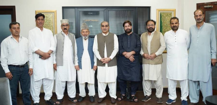 کل جماعتی حریت کانفرنس آزاد کشمیر کے وفد کی خواجہ سعد رفیق سے ملاقات، یومِ الحاقِ پاکستان پر جلسے میں شرکت کی دعوت