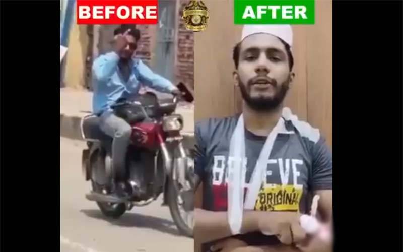 لڑکیوں کو انگلی دکھانے والے نوجوان کی وہی انگلی ٹوٹ گئی، ویڈیو بیان وائرل