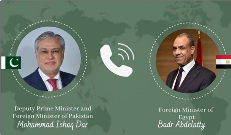 اسحاق ڈار سے مصری ہم منصب کا ٹیلیفونک رابطہ، اہم امور پر مشاورت