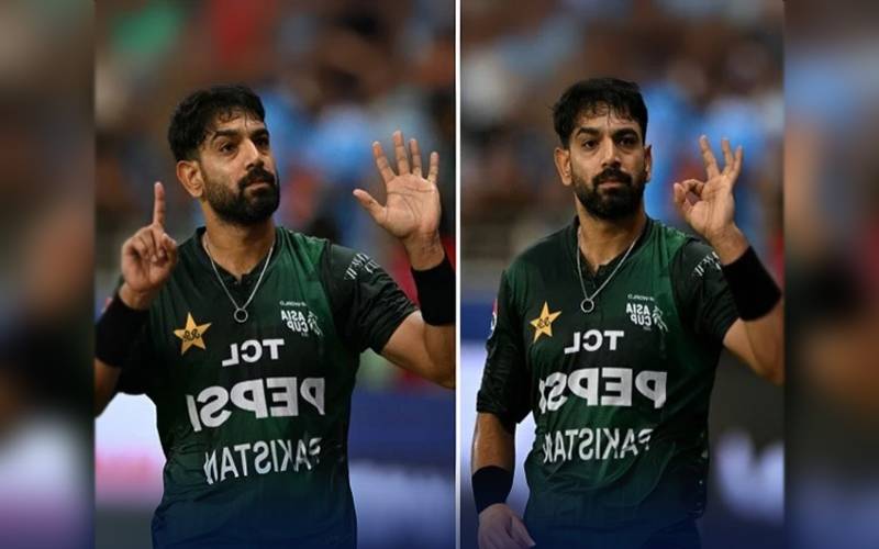 حارث رؤف کا بھارتی شائقین کو 0-6 کا نشان دکھانے کا اشارہ سوشل میڈیا پر ٹاپ ٹرینڈ بن گیا