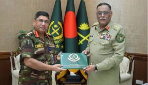 چیئرمین جوائنٹ چیفز جنرل ساحر شمشاد مرزا کی بنگلہ دیش کے آرمی چیف سے ملاقات