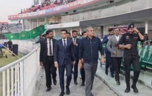 چیئرمین پی سی بی محسن نقوی کا راولپنڈی کرکٹ سٹیڈیم کا دورہ، پاکستان اور سری لنکا کی ٹیموں سے ملاقات