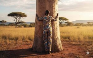 کینیا کی ماحولیاتی کارکن نے 72 گھنٹے تک درخت کو گلے لگا کر نیا ریکارڈ بنا دیا