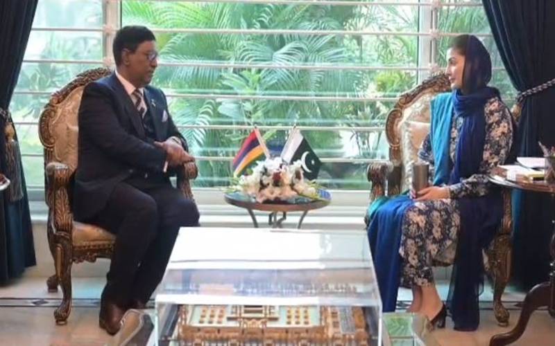 مریم نواز سے ہائی کمشنر ماریشس کی ملاقات، مختلف شعبوں میں تعاون بڑھانے پر اتفاق