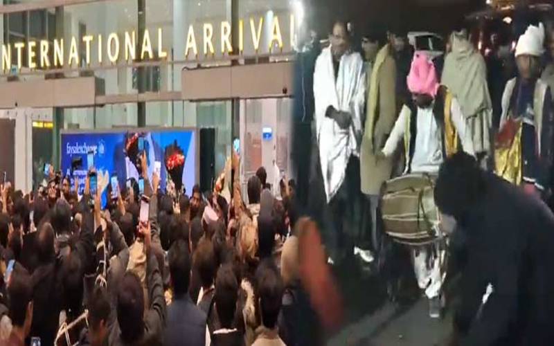 پاکستان کی فاتح انڈر 19 ٹیم کا وطن واپسی پر شاندار استقبال، پھولوں کی پتیاں نچھاور