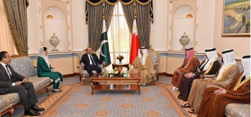 صدر زرداری کی بحرین کے شاہ حمد بن عیسیٰ سے ملاقات، دو طرفہ تعلقات کے فروغ پر اتفاق