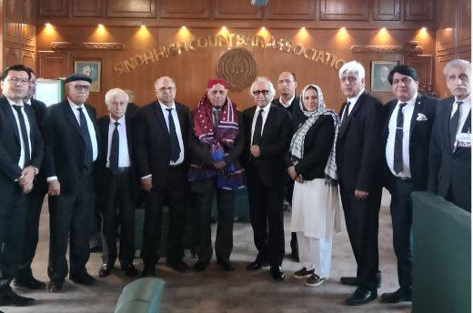 سابق گورنر پنجاب ملک محمد رفیق رجوانہ کا سندھ ہائی کورٹ بار ایسوسی ایشن کراچی کا دورہ