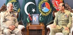 فیلڈ مارشل سید عاصم منیر سے لیبیا کی مسلح افواج کے کمانڈر و ڈپٹی کمانڈر اِن چیف کی ملاقات