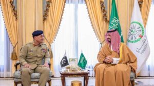 فیلڈ مارشل سید عاصم منیر کی سعودی وزیر دفاع شہزادہ خالد بن سلمان سے ملاقات