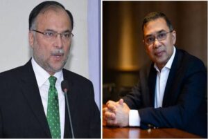 احسن اقبال کی ڈھاکہ میں بنگلہ دیشی وزیراعظم طارق رحمان سے ملاقات، دورۂ پاکستان کی دعوت دی