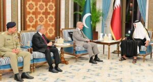 وزیراعظم شہباز شریف کی امیر قطر شیخ تمیم بن حمد الثانی سے ملاقات