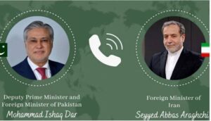 وزیر خارجہ اسحاق ڈار کا ایرانی ہم منصب عباس عراقچی سے ٹیلیفونک رابطہ