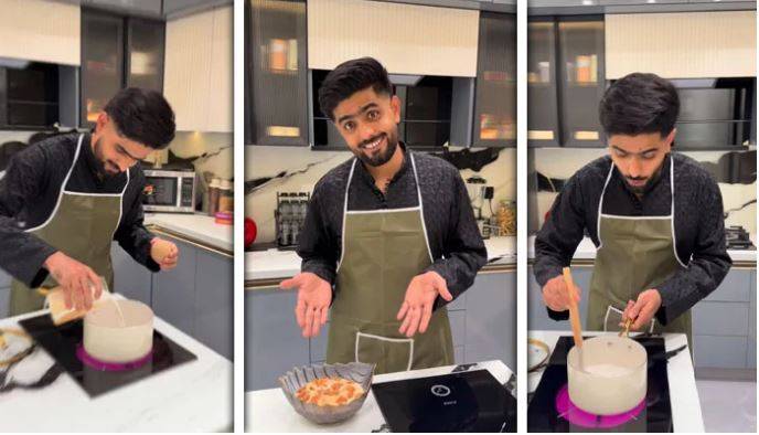 عیدالفطر کے موقع پر بابراعظم باوچی بن گئے