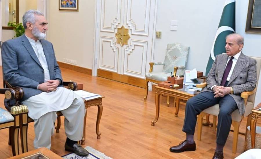 وزیراعظم شہباز شریف سے نگران وزیراعلیٰ گلگت بلتستان جسٹس (ر) یار محمد کی ملاقات